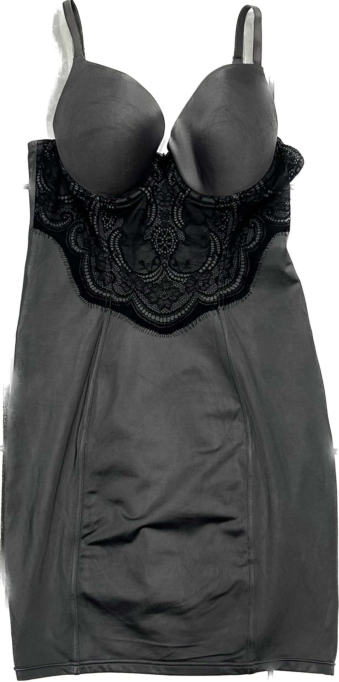 Grey and Black Lace Dress