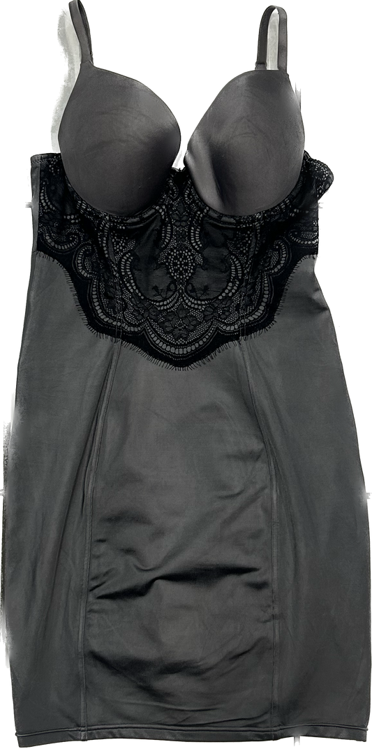 Grey and Black Lace Dress