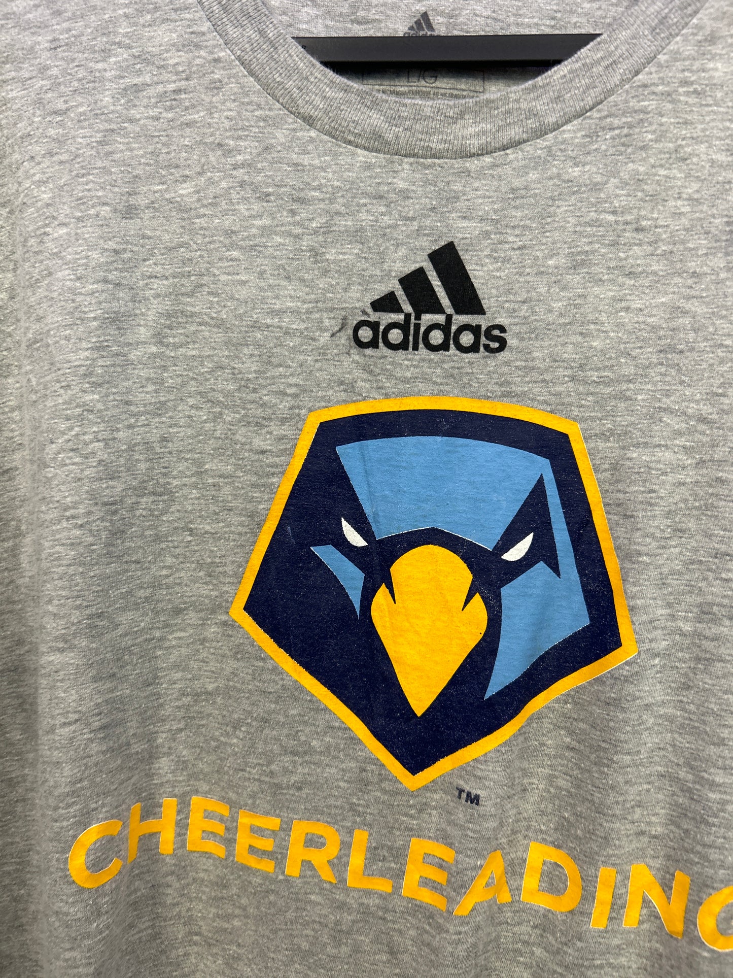 Adidas grey cotton lightweight cheerleading t-shirt