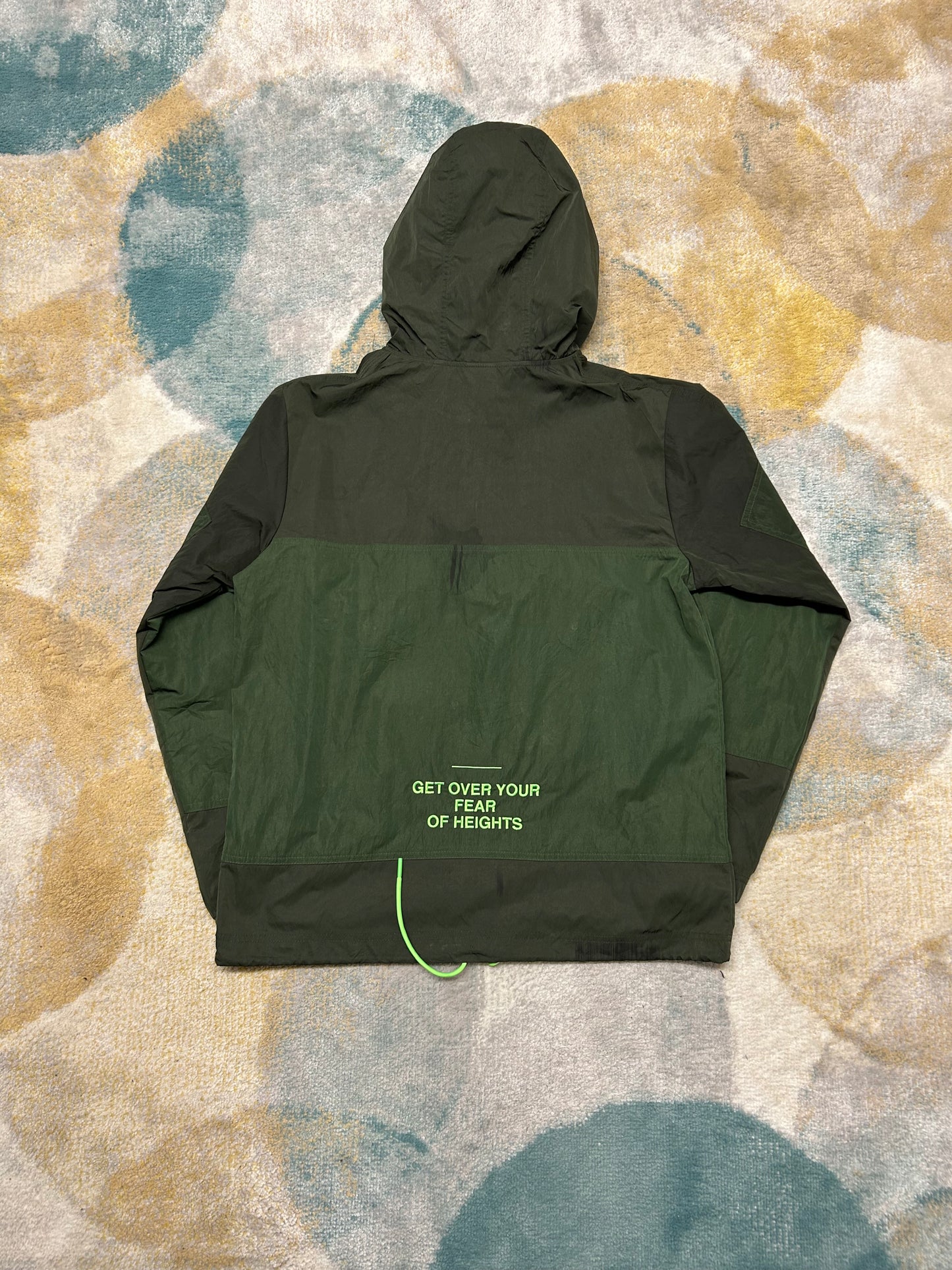 Nike Forest Green and Grey Windbreaker