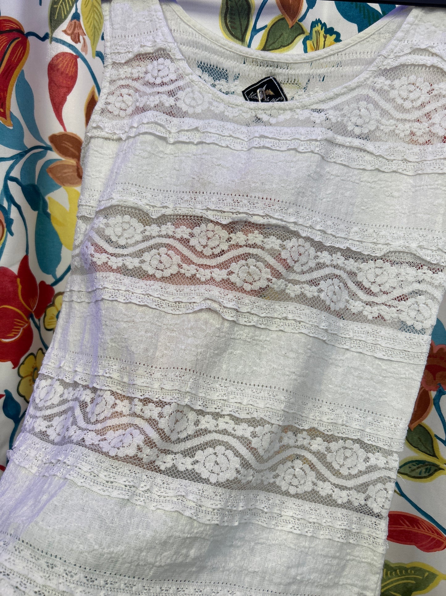 Y2k lace see-through top
