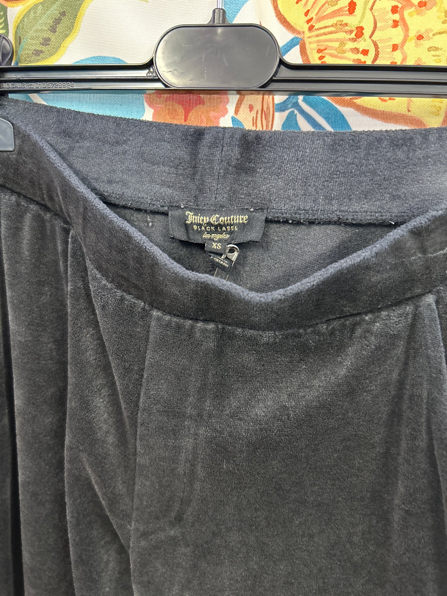 Juicy couture black velour pants