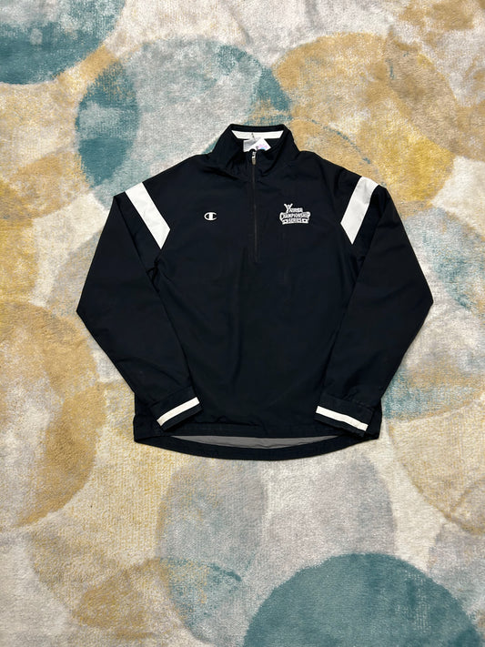 Champion Black and White Half-Zip Windbreaker