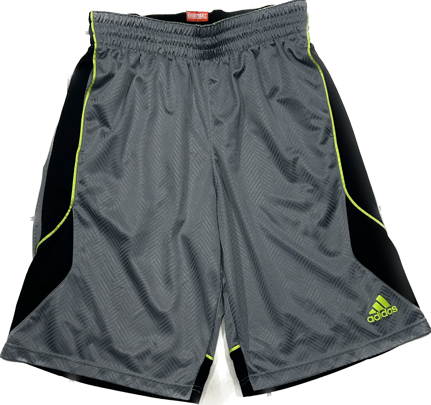 Adidas Grey Black and Neon Details Basketball Shorts