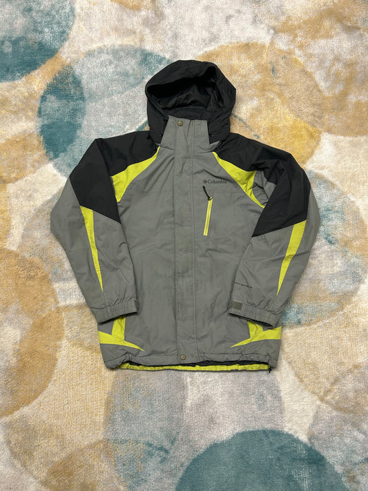 Columbia dual grey and neon green heavy jacket