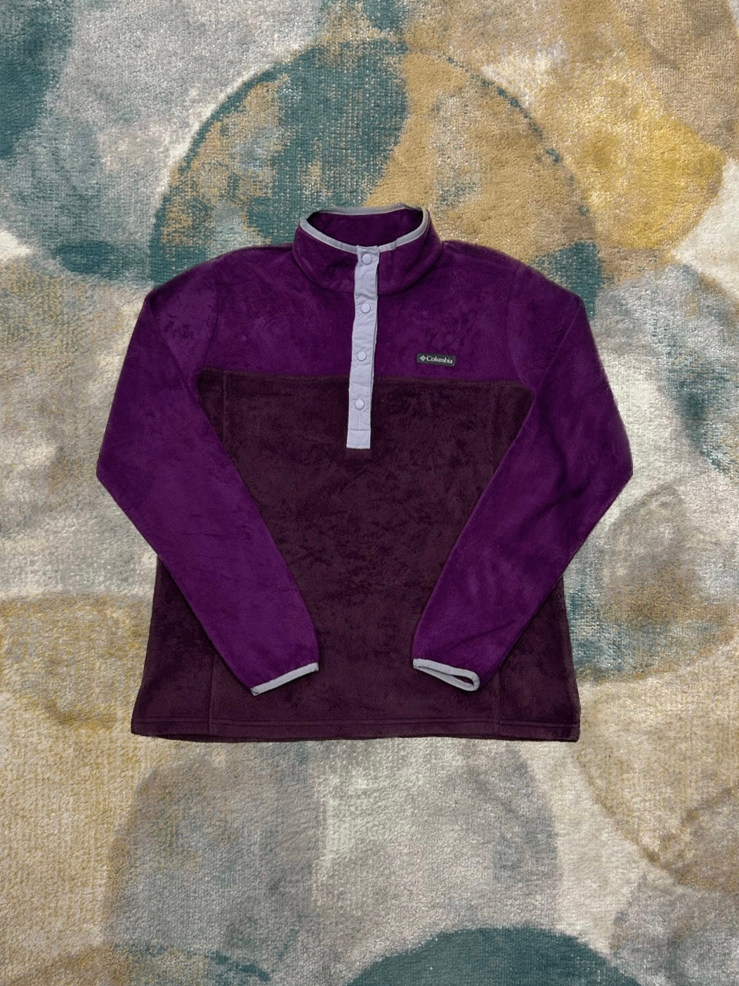 Columbia Purple and Magenta Fleece Half-Zip