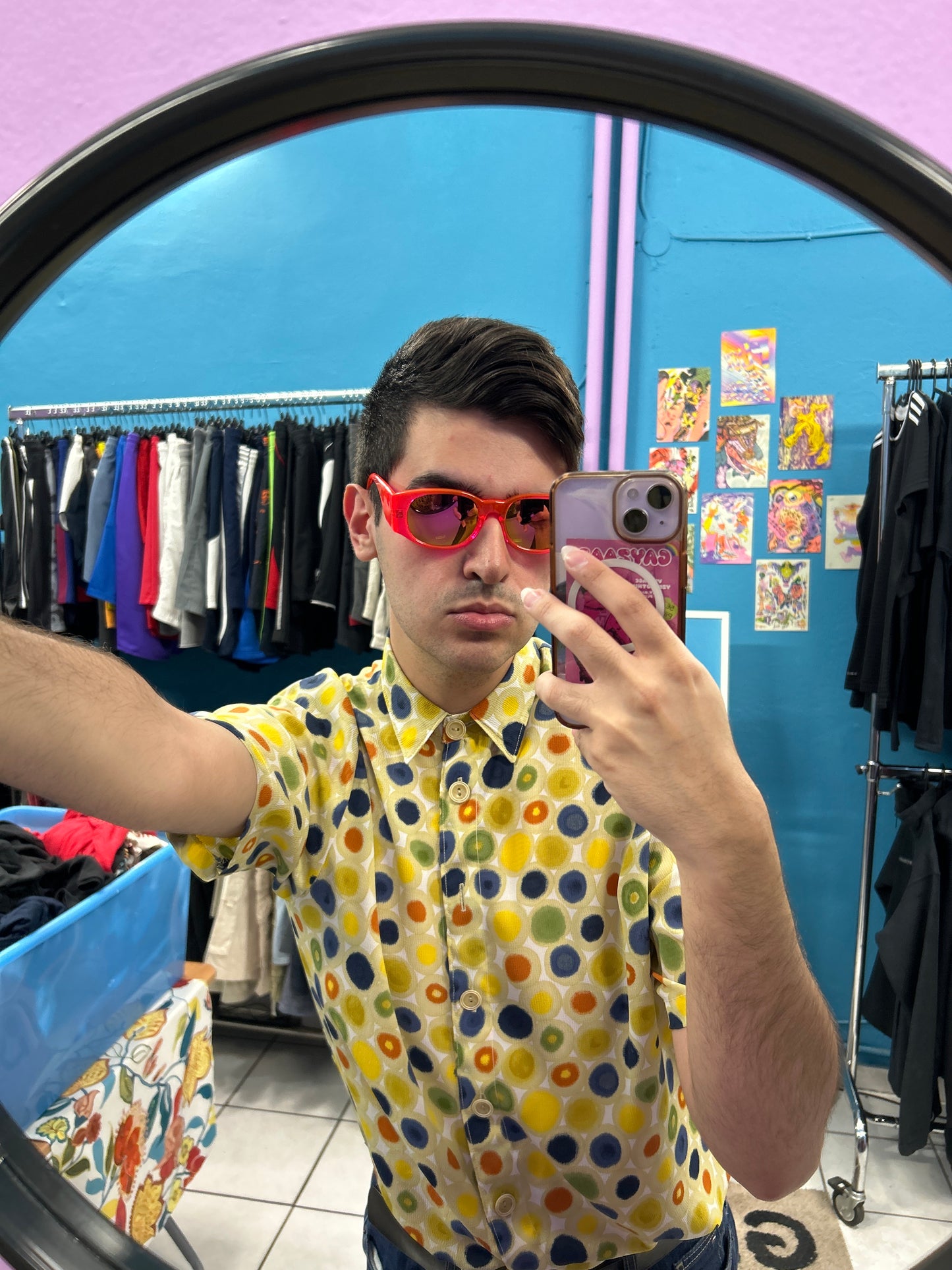 Neon Pink Deadstock Italian Sunglasses