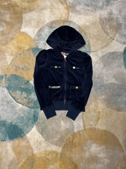 Juicy couture dark blue velour jacket