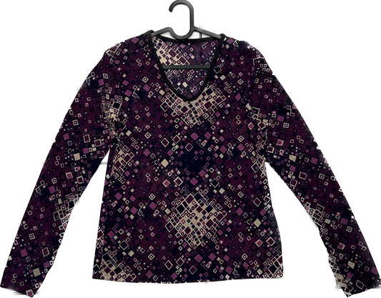 Purple Abstract Longsleeve Top