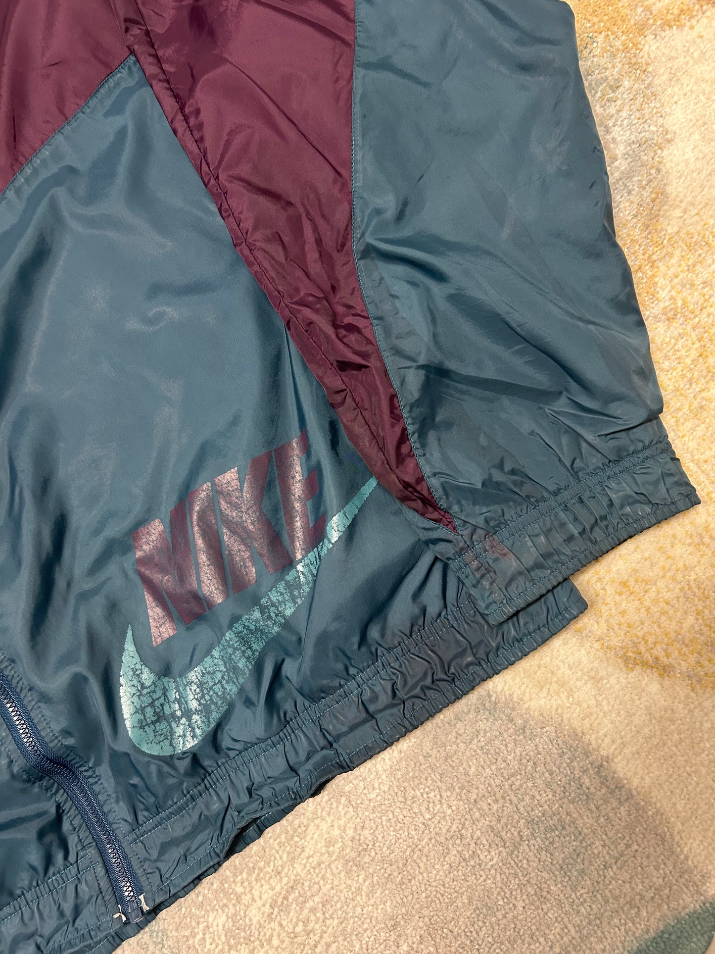 Nike Purple and Teal Retro Windbreaker