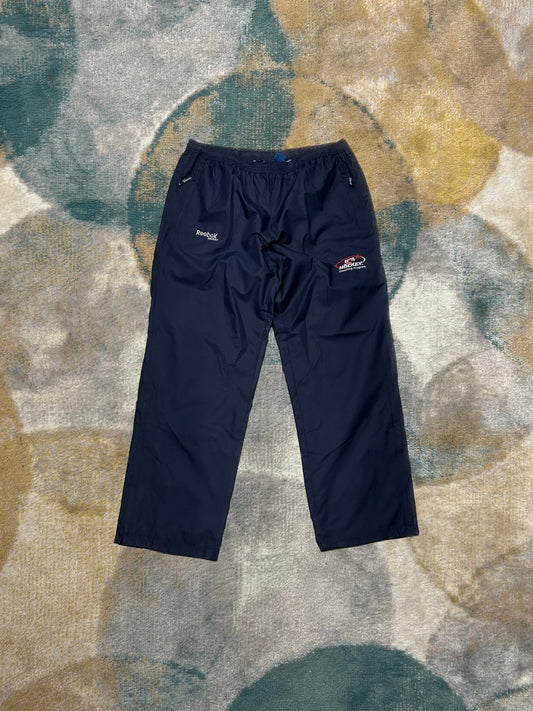 Reebok Hockey Dark Blue Parachute Straight-Cut Trackpants