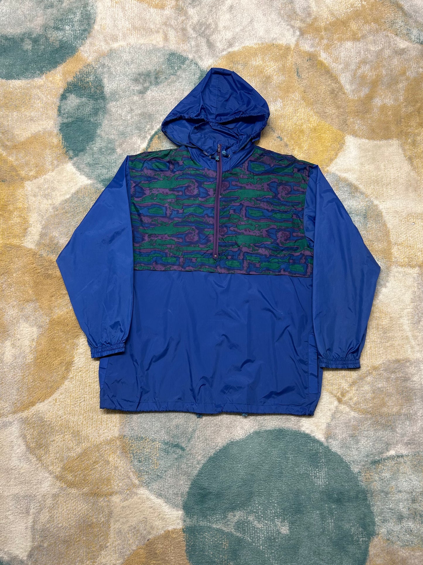 Midnight Blue Patterned Windbreaker