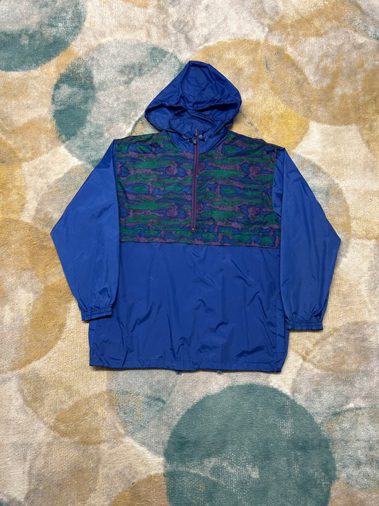 Midnight Blue Patterned Windbreaker
