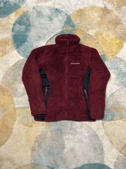 Columbia Burgundy fluffy fleece jacket