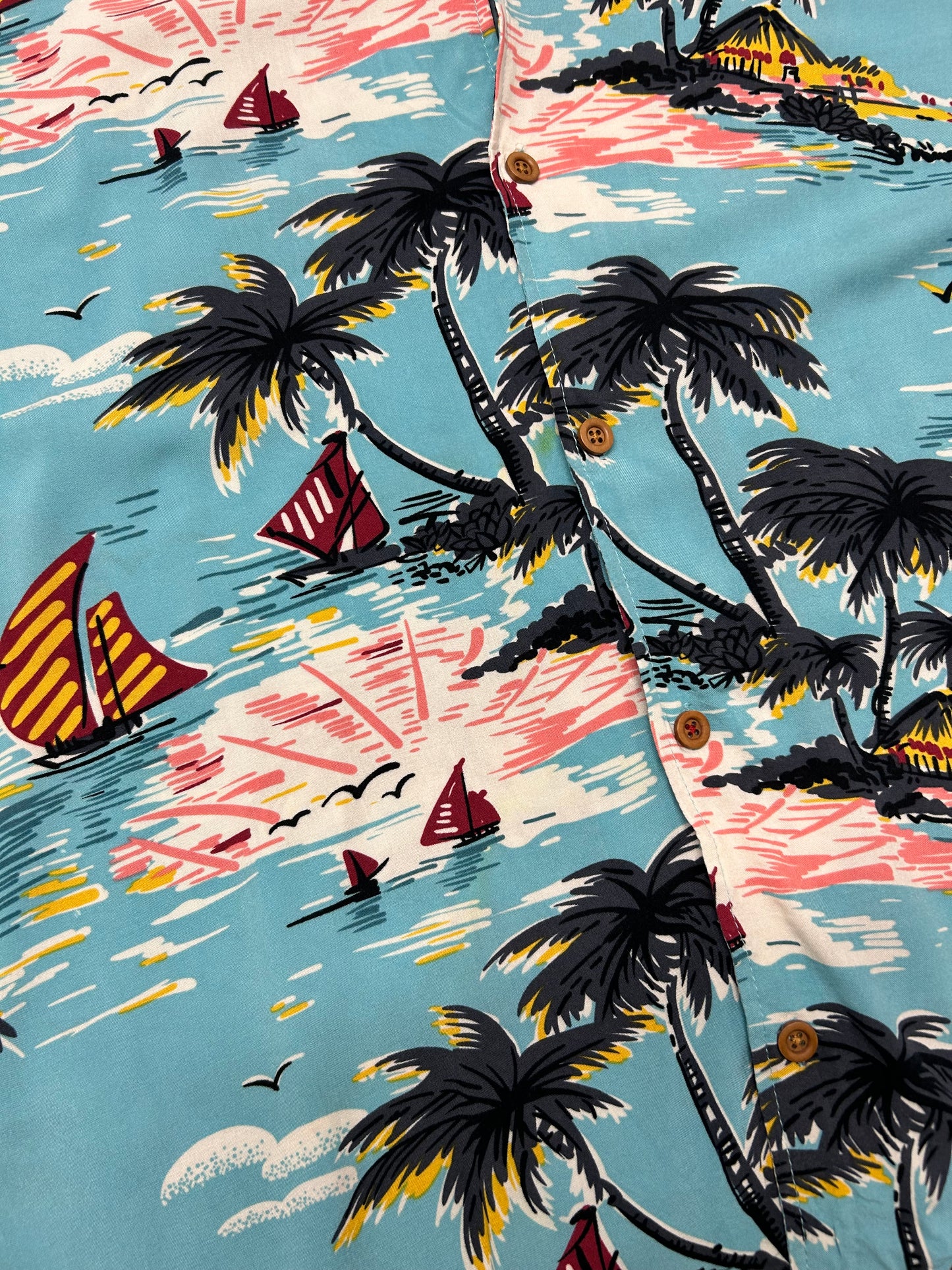 Light Blue Island Hawaiian shirt