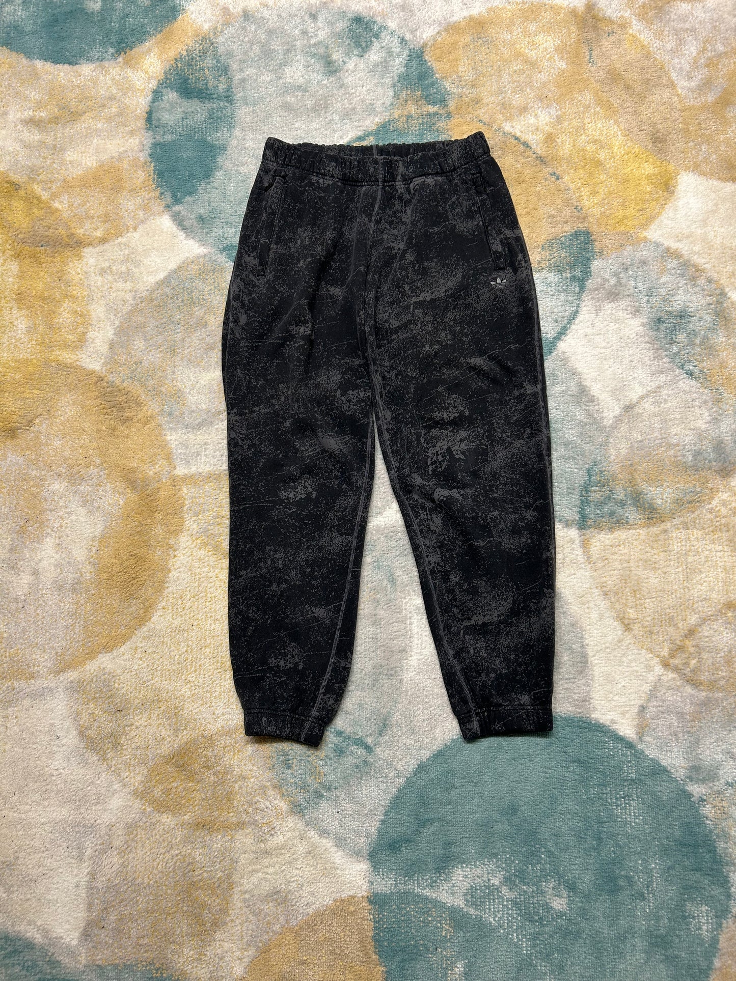 Adidas Dark Grey and Black Heavy Cotton Sweatpants