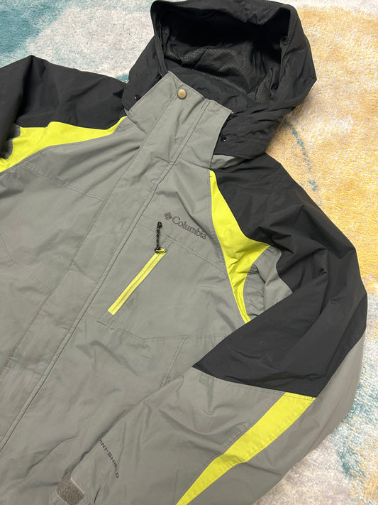 Columbia dual grey and neon green heavy jacket