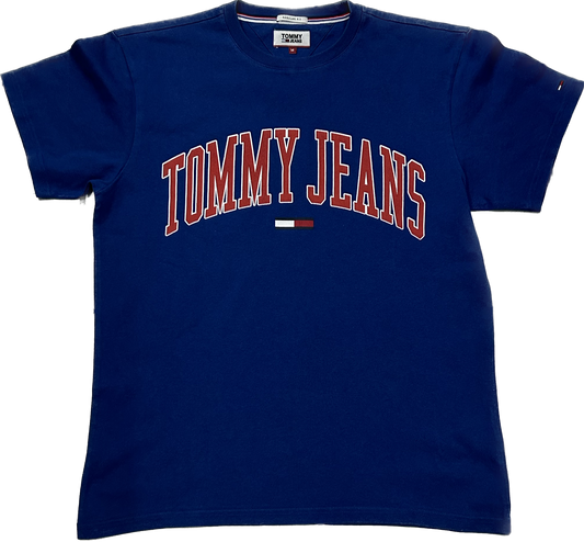 Tommy Hilfiger Blue and Red Heavy Cotton T-shirt