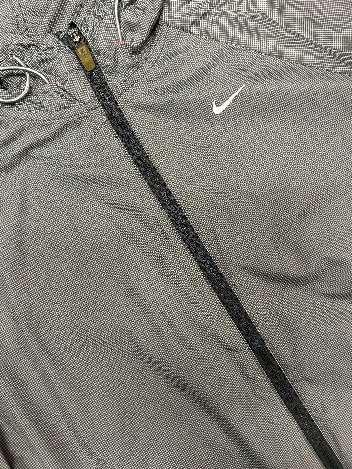 Nike Grey Hooded Windbreaker