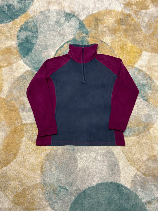 Columbia dark grey and purple half zip light fleece