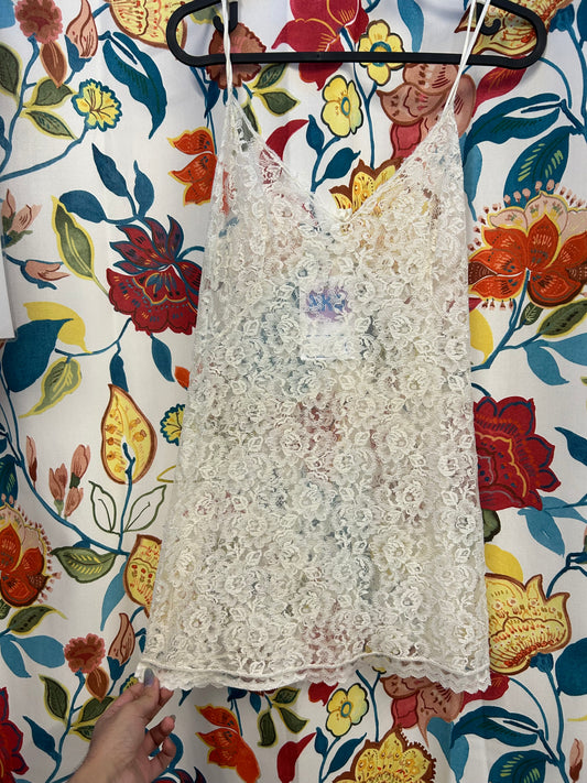 White Lace Long Top/Dress