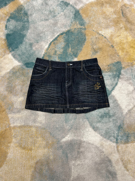 Y2k guess dark denim short skirt