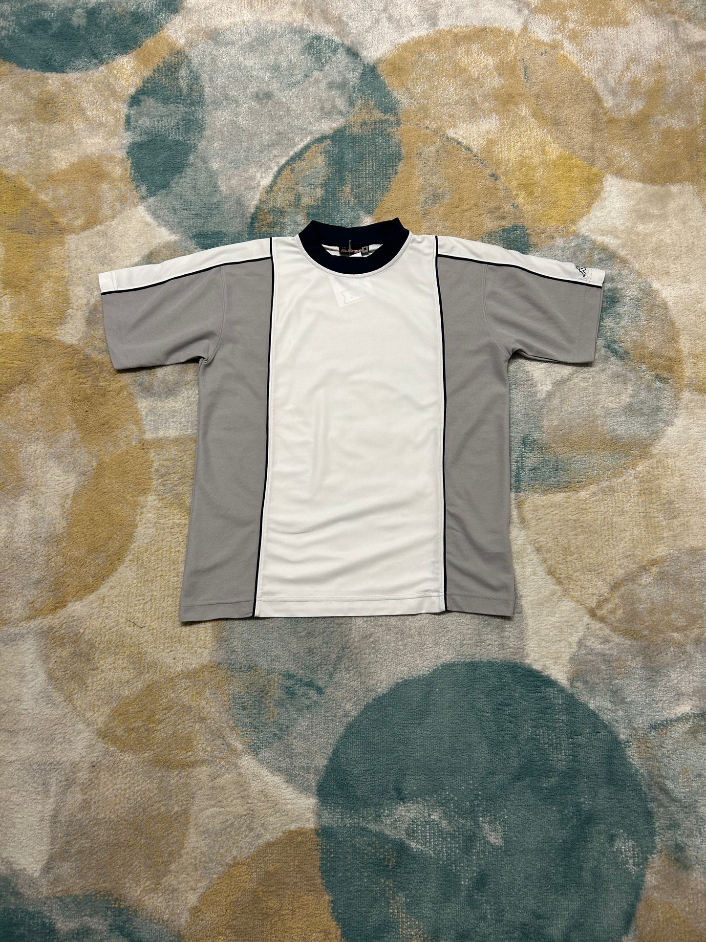 Kappa white, grey and blue retro t-shirt