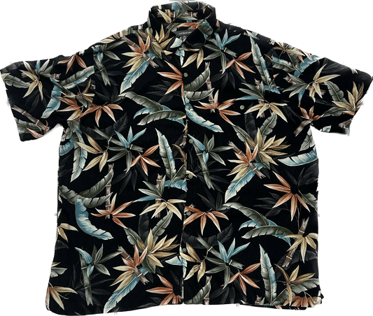 Black Colorful Floral Summer Shirt