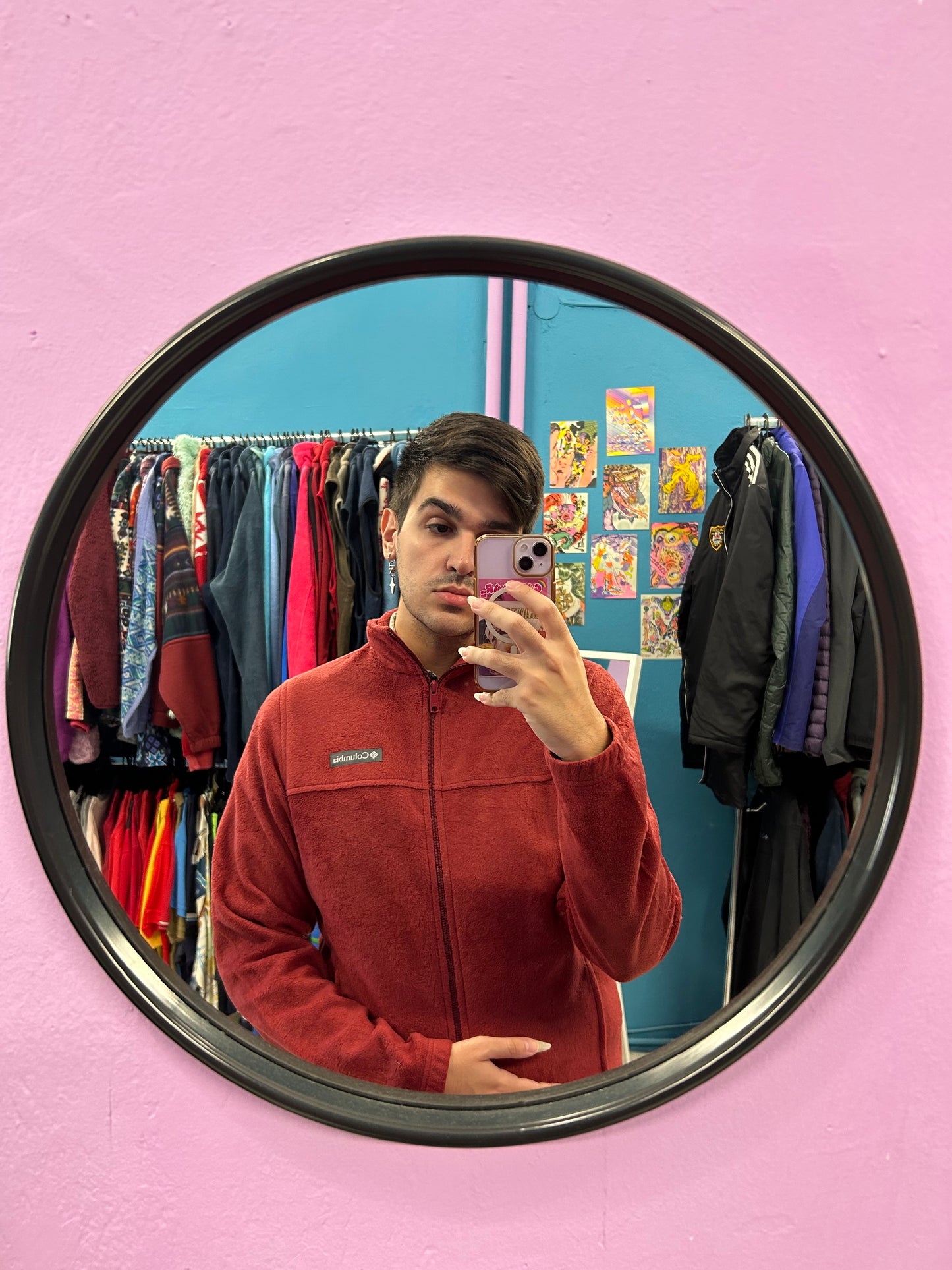 Columbia Burgundy Fleece Jacket