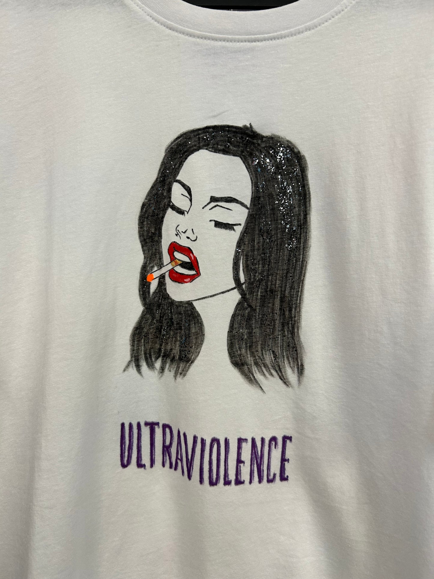 Ultraviolence purple LDR portrait handmade t-shirt