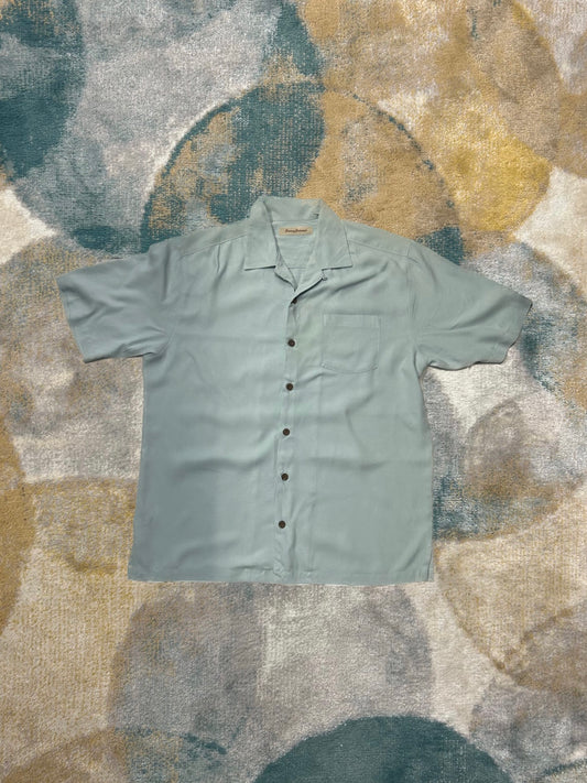 Light Blue 100% Silk Summer Shirt