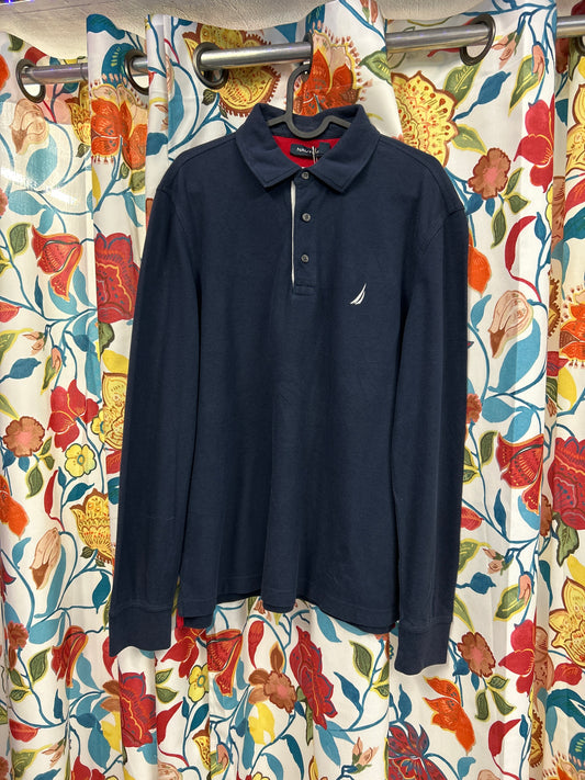 Nautica dark blue polo crewneck