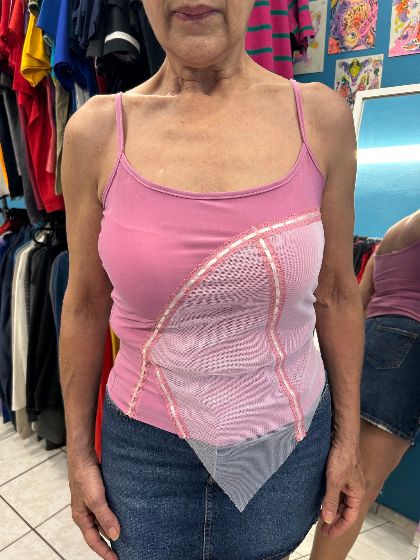 Y2K Deadstock Assymetric Top (Pink)