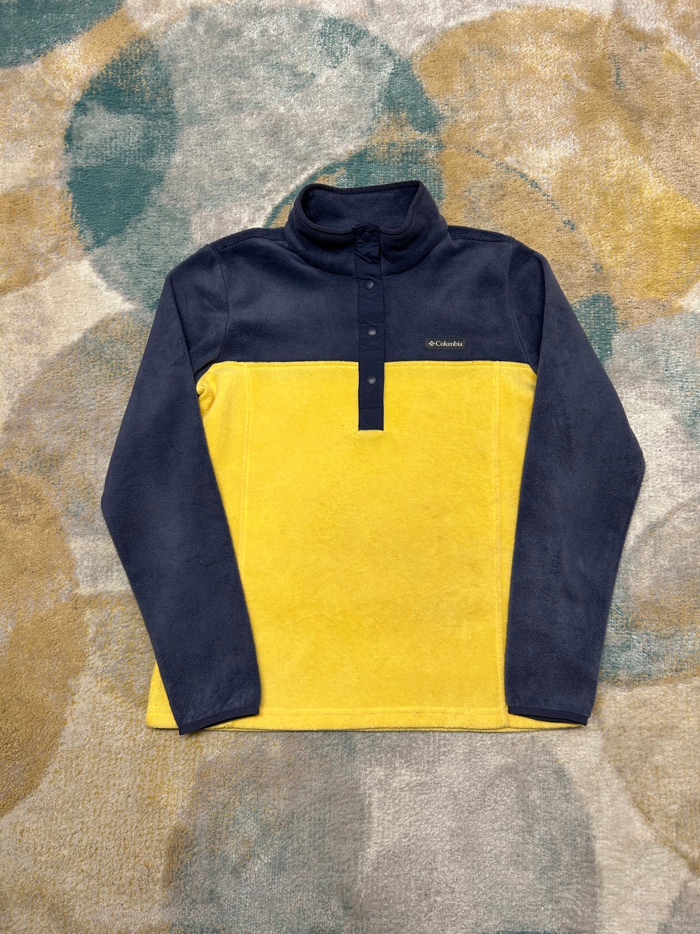 Columbia dark blue and yellow Half-Zip fleece