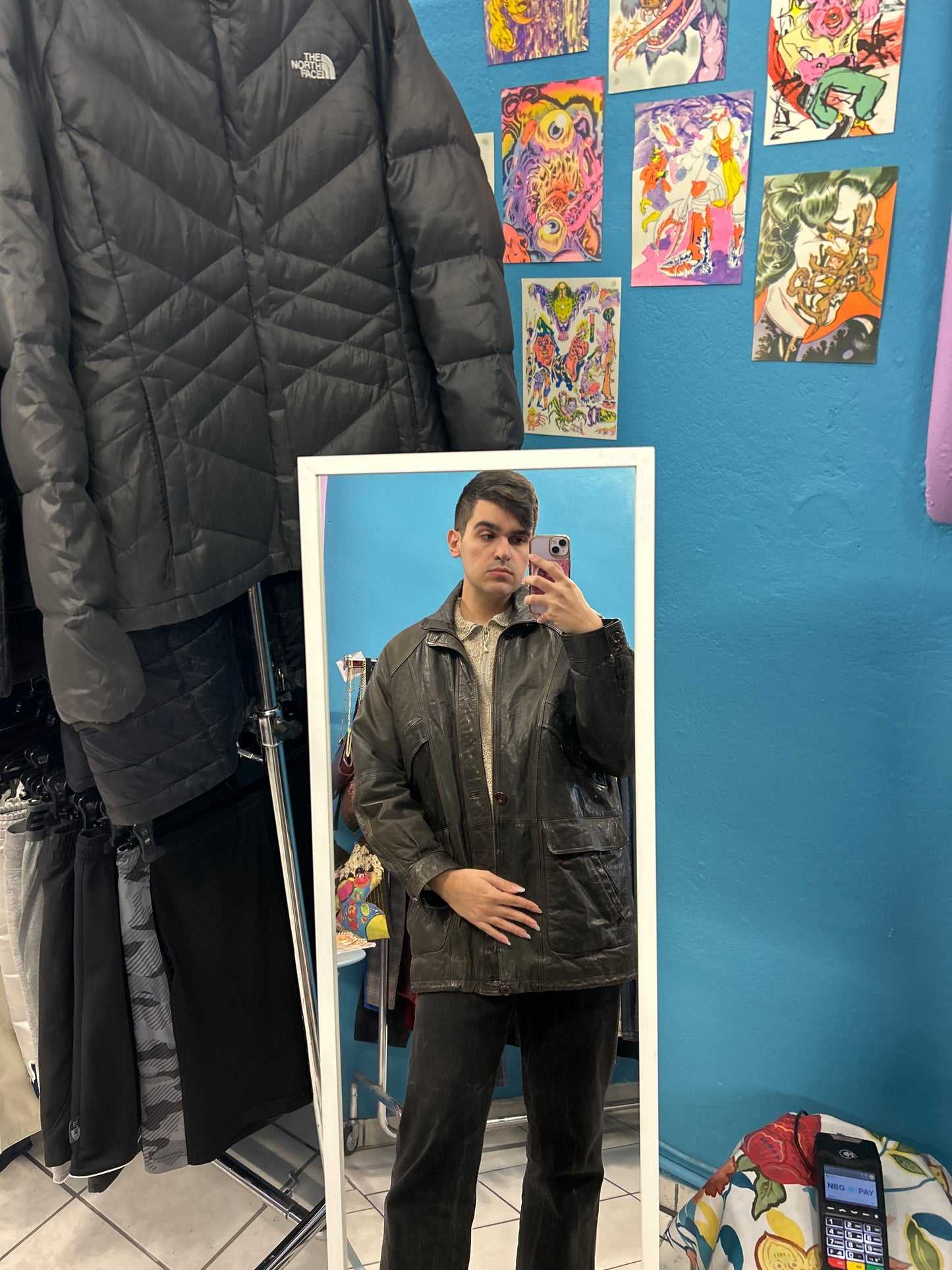 Armando 100% leather vintage jacket