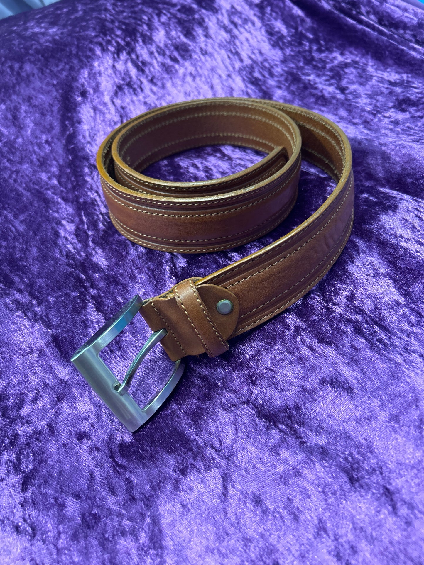 Brown Italian Leather Belt