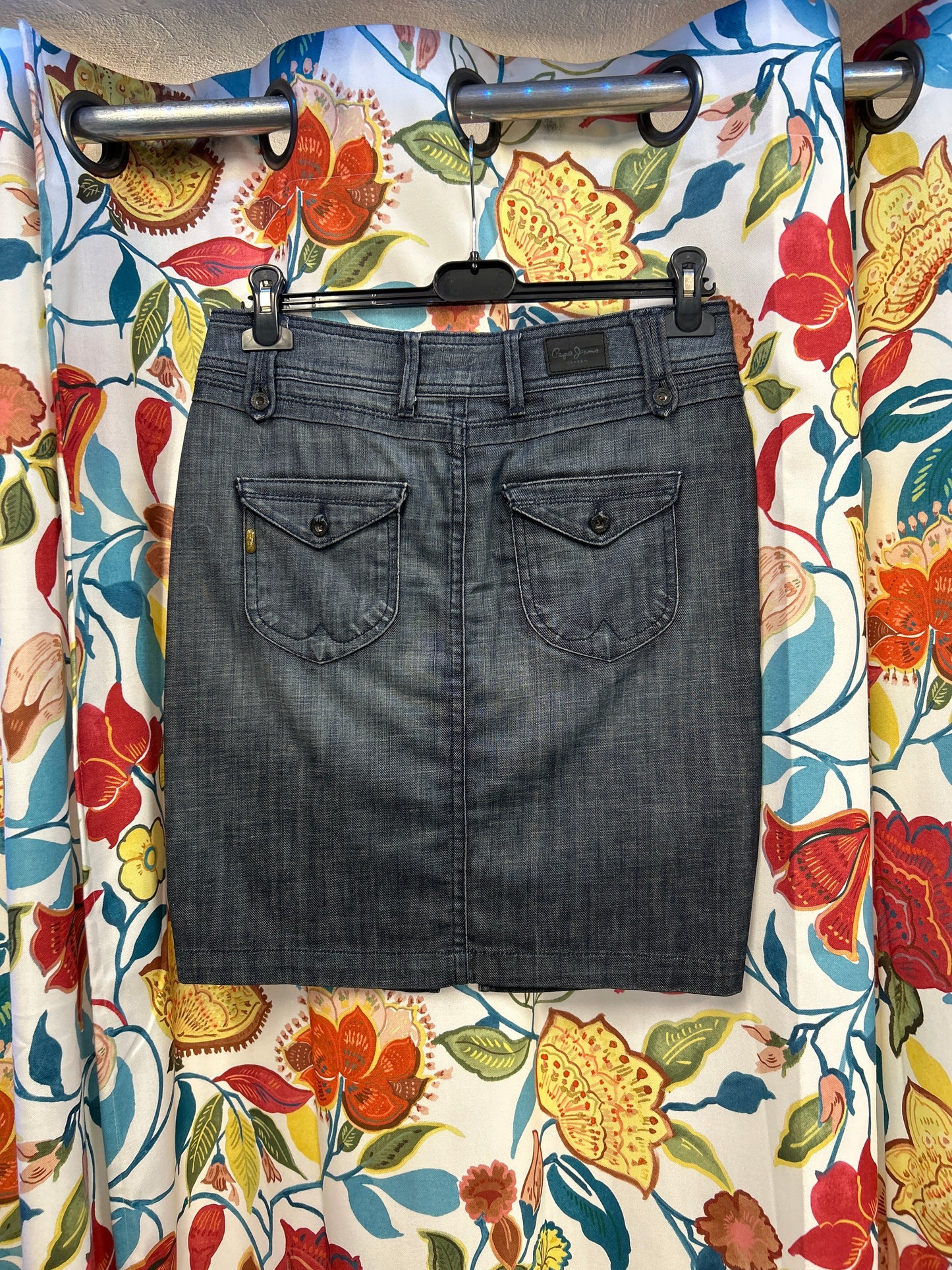 Y2K pepe jeans denim midi skirt