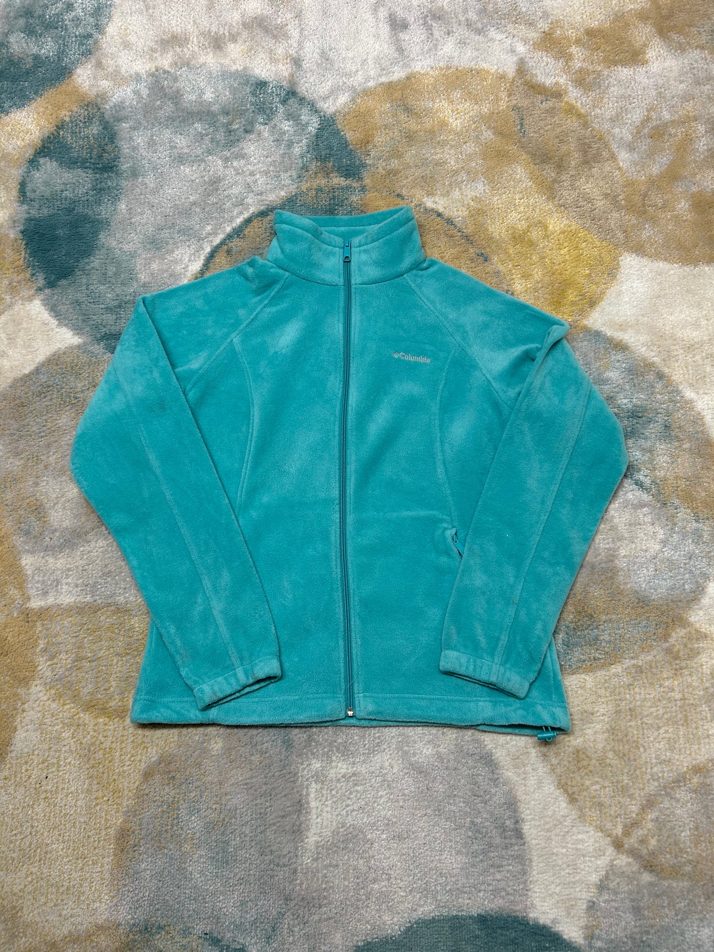 Columbia turqoise fleece jacket