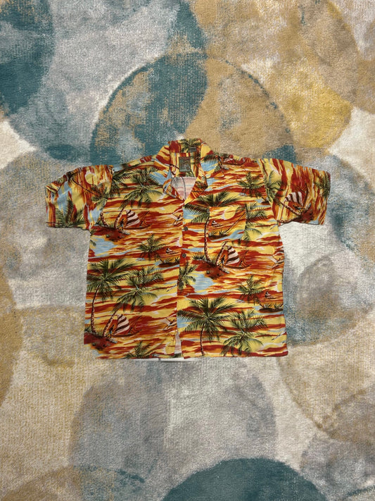 Red and Yellow Palmtree Summer Shirt
