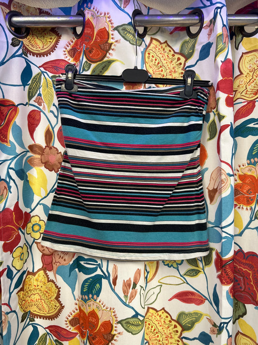 Y2k h&m retro stripey strapless top