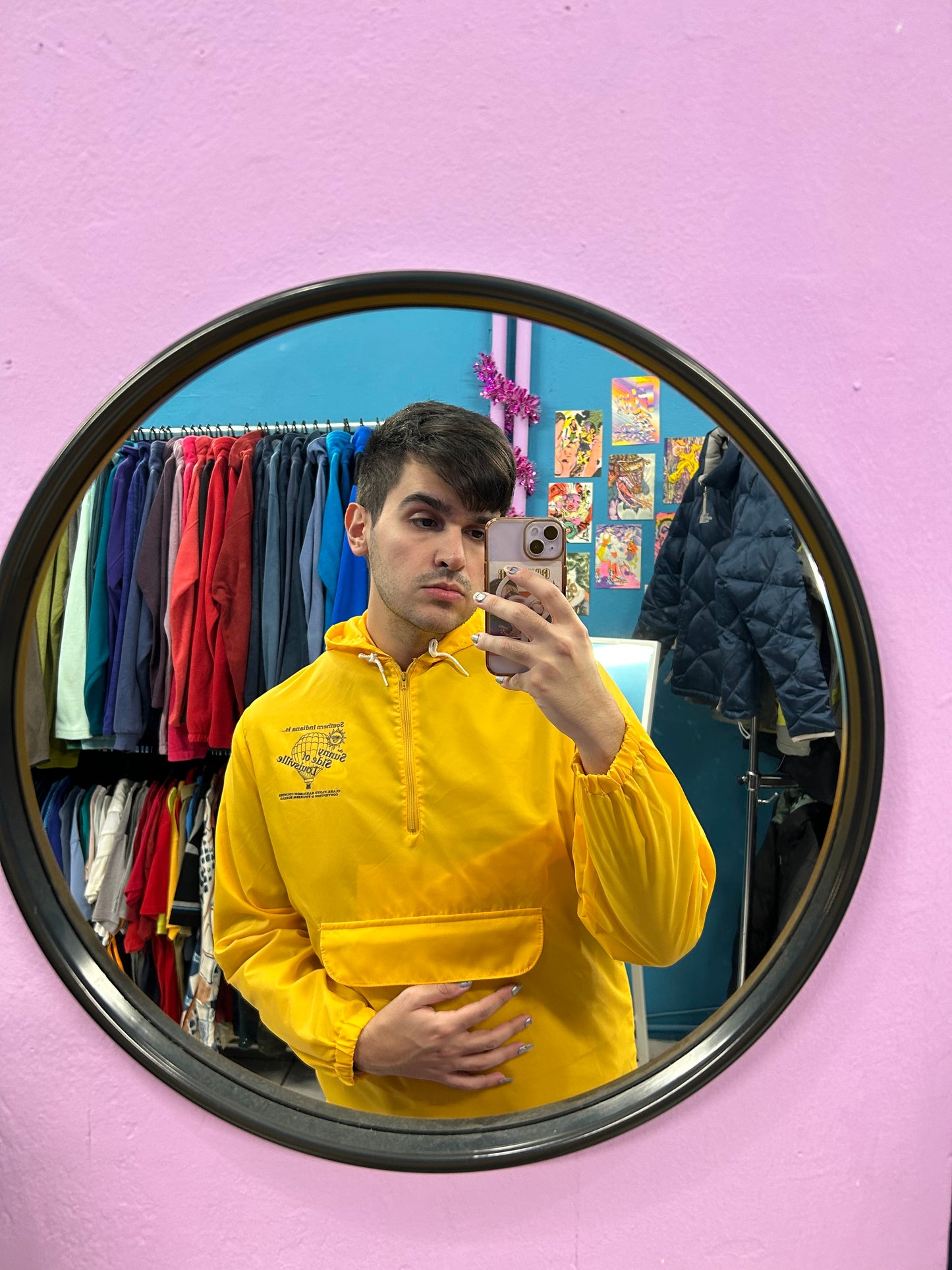 Yellow USA Opaque Indiana Windbreaker