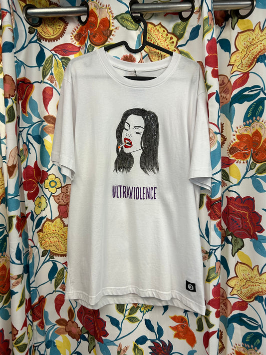 Ultraviolence purple LDR portrait handmade t-shirt