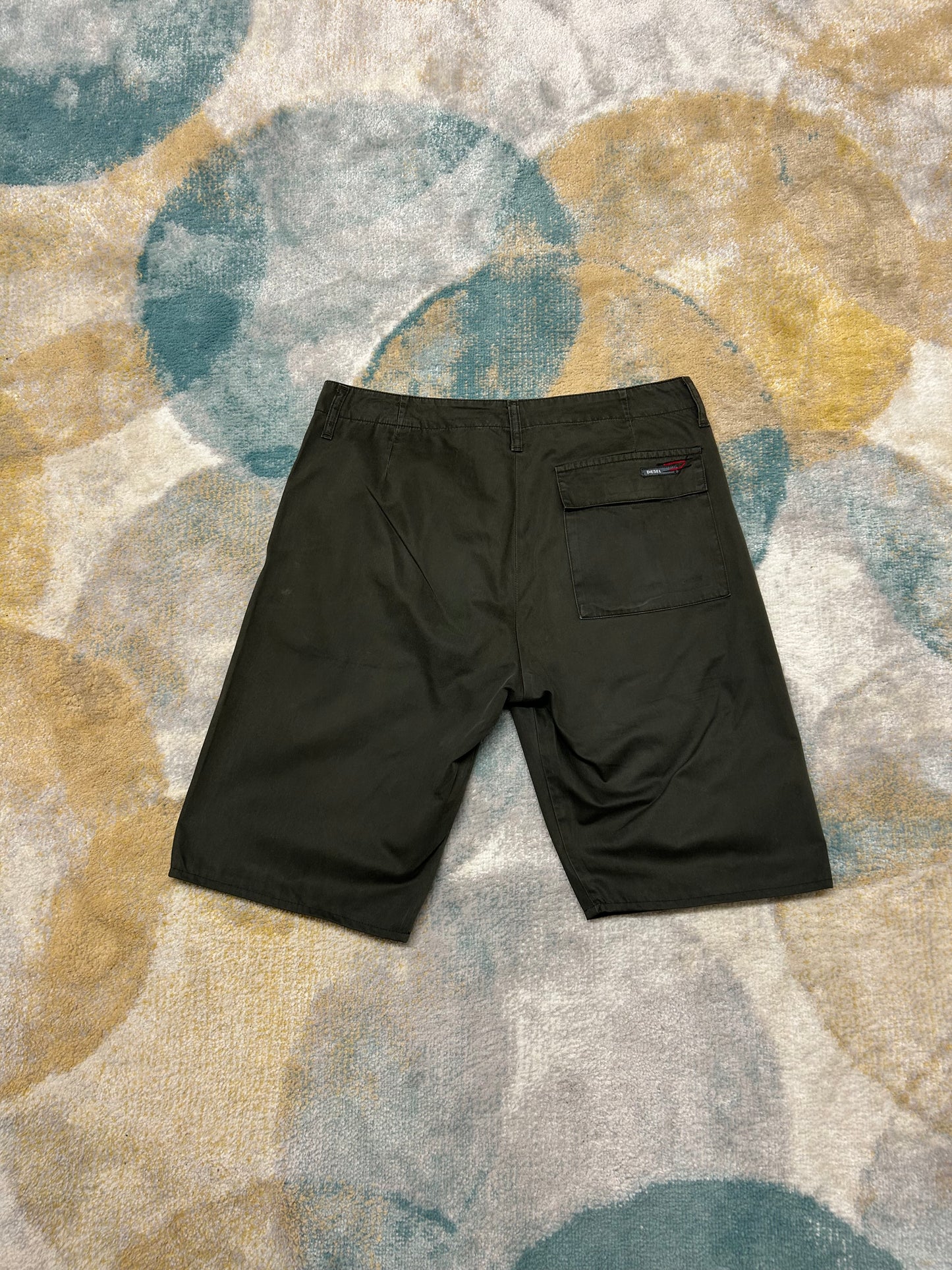 Diesel dark olive green shorts