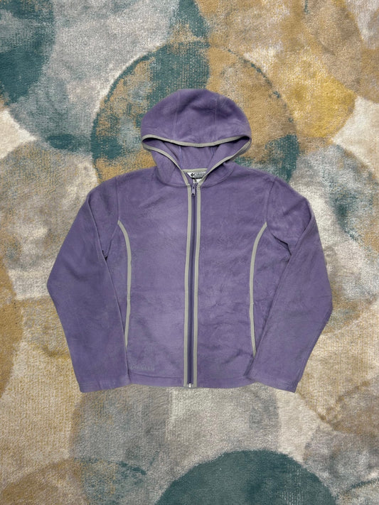 Columbia 00's Pastel Purple Hooded Fleece Jacket