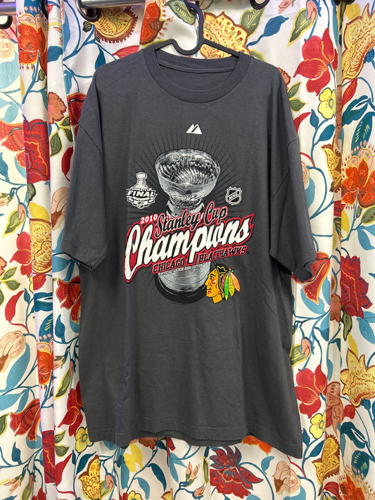 NHL 2010 Stanley cup grey graphic t-shirt