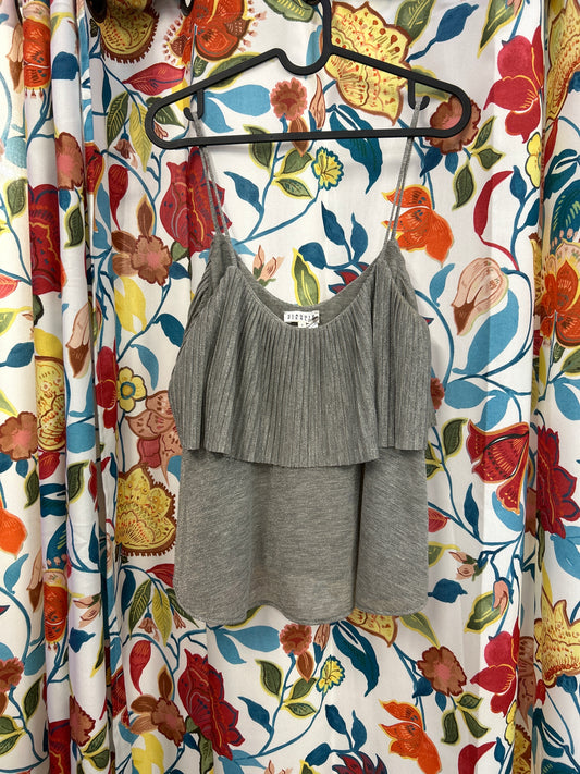 Y2k Claudie pierlot silver sparkly going out top