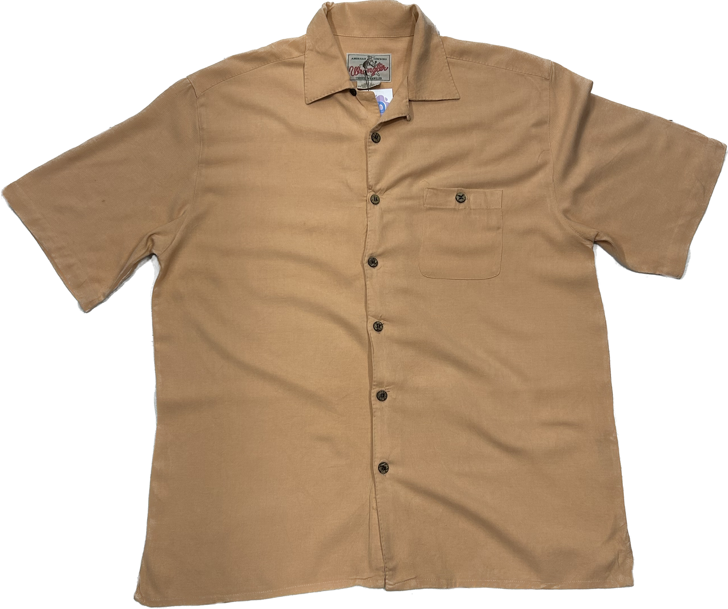 Wrangler 90's Orange 100% Silk Summer Shirt