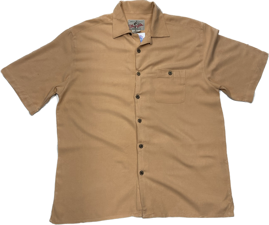 Wrangler 90's Orange 100% Silk Summer Shirt