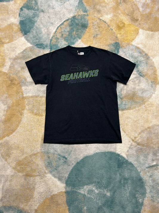 NFL Seahawks black cotton T-shirt