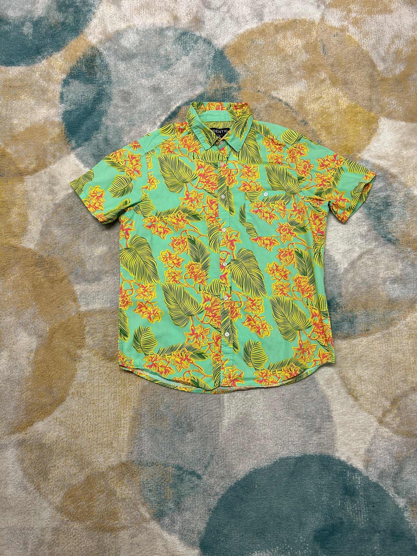 Neon green flower shirt